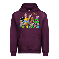 Mauve Wine 2024 Happy Easter Urban Hoodie - NancyCooperArtShop