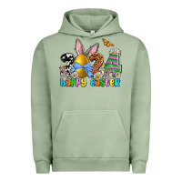Pigment Oil Green 2024 Happy Easter Urban Hoodie - NancyCooperArtShop