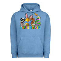 Pigment Pebble Blue 2024 Happy Easter Urban Hoodie - NancyCooperArtShop