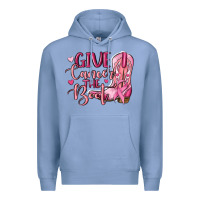 Colony Blue give cancer the boot Premium Hoodie - MaliasSmallBusiness