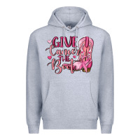 Heather Grey give cancer the boot Premium Hoodie - MaliasSmallBusiness