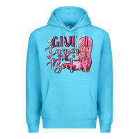 Ocean Blue give cancer the boot Premium Hoodie - MaliasSmallBusiness