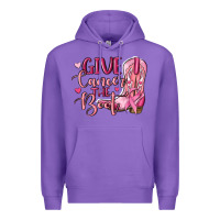 Purple give cancer the boot Premium Hoodie - MaliasSmallBusiness