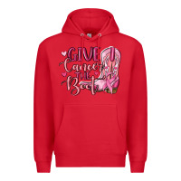 Red give cancer the boot Premium Hoodie - MaliasSmallBusiness