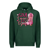 Sports Green give cancer the boot Premium Hoodie - MaliasSmallBusiness