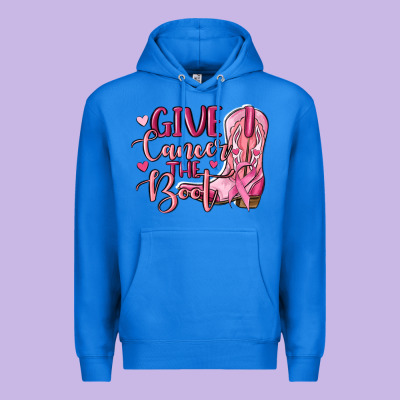 Give Cancer The Boot Premium Hoodie Designed By Maliassmallbusiness