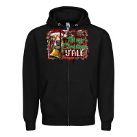 Black merry christmas y'all Zipper Hoodie - RanaPortraitStore