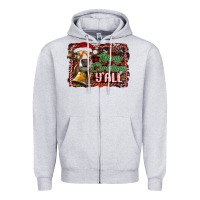 Heather Grey merry christmas y'all Zipper Hoodie - RanaPortraitStore