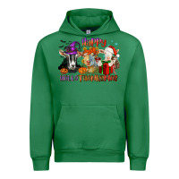 Emerald Happy Hallothanksmas goats Urban Hoodie - NancyCooperArtShop