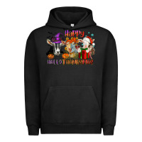 Pigment Black Happy Hallothanksmas goats Urban Hoodie - NancyCooperArtShop