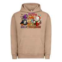 Pigment Burro Happy Hallothanksmas goats Urban Hoodie - NancyCooperArtShop