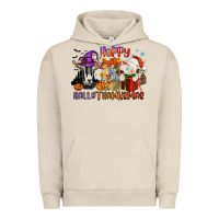 Pigment French Oak Happy Hallothanksmas goats Urban Hoodie - NancyCooperArtShop