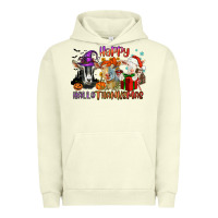 Pigment Pistachio Happy Hallothanksmas goats Urban Hoodie - NancyCooperArtShop