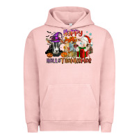 Pigment Salmon Happy Hallothanksmas goats Urban Hoodie - NancyCooperArtShop