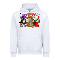 White Happy Hallothanksmas goats Urban Hoodie - NancyCooperArtShop