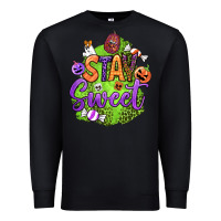 Black stay sweet halloween Premium Sweatshirt - BundleAndBundleShop