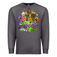 Charcoal Heather stay sweet halloween Premium Sweatshirt - BundleAndBundleShop