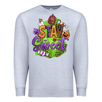Heather Grey stay sweet halloween Premium Sweatshirt - BundleAndBundleShop