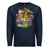Navy stay sweet halloween Premium Sweatshirt - BundleAndBundleShop