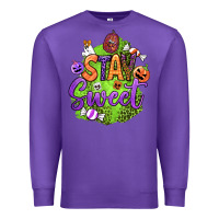Purple stay sweet halloween Premium Sweatshirt - BundleAndBundleShop