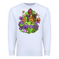 White stay sweet halloween Premium Sweatshirt - BundleAndBundleShop