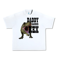 White DADDY SAURUS REX Urban Heavy Tee - Bettercallsaul