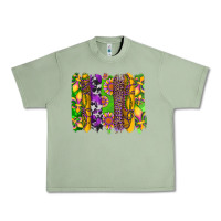 Oil Green mardi gras sunflower fleur de lis leopard cowhide brushstrokes Urban Heavy Tee - Artiststas