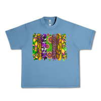 Pebble Blue mardi gras sunflower fleur de lis leopard cowhide brushstrokes Urban Heavy Tee - Artiststas