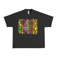 Pigment Black mardi gras sunflower fleur de lis leopard cowhide brushstrokes Urban Heavy Tee - Artiststas