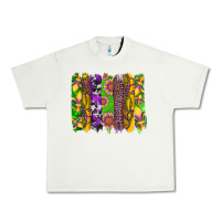 Pistachio mardi gras sunflower fleur de lis leopard cowhide brushstrokes Urban Heavy Tee - Artiststas