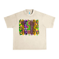 Sandshell mardi gras sunflower fleur de lis leopard cowhide brushstrokes Urban Heavy Tee - Artiststas