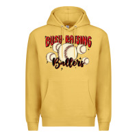 Antique Gold busy raising ballers Premium Hoodie - MaliasSmallBusiness