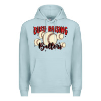 Blue Mist busy raising ballers Premium Hoodie - MaliasSmallBusiness