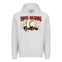 Dove Grey busy raising ballers Premium Hoodie - MaliasSmallBusiness