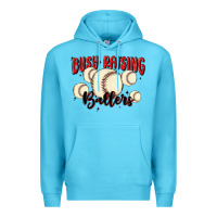 Ocean Blue busy raising ballers Premium Hoodie - MaliasSmallBusiness
