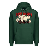 Sports Green busy raising ballers Premium Hoodie - MaliasSmallBusiness