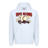 White busy raising ballers Premium Hoodie - MaliasSmallBusiness