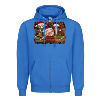 True Royal merry christmas farm animals Zipper Hoodie - RanaPortraitStore