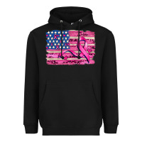 Black american flag and  cancer ribbon pattern Heavyweight Hoodie - AdoDesignShop