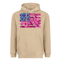 Mushroom american flag and  cancer ribbon pattern Heavyweight Hoodie - AdoDesignShop
