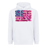 White american flag and  cancer ribbon pattern Heavyweight Hoodie - AdoDesignShop