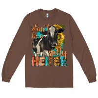 Chestnut dont be a salty heifer with sunflowers Long Sleeve Tee - texasbilliewilder