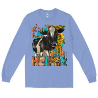 Colony Blue dont be a salty heifer with sunflowers Long Sleeve Tee - texasbilliewilder