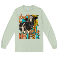 Matcha dont be a salty heifer with sunflowers Long Sleeve Tee - texasbilliewilder