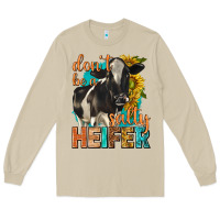 Mushroom dont be a salty heifer with sunflowers Long Sleeve Tee - texasbilliewilder