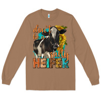 Toasted Coconut dont be a salty heifer with sunflowers Long Sleeve Tee - texasbilliewilder