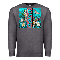 Charcoal Heather turquoise leopard mama Premium Sweatshirt - AdoDesignShop