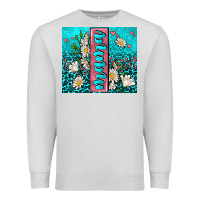 Dove Grey turquoise leopard mama Premium Sweatshirt - AdoDesignShop