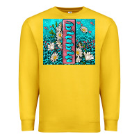 Lemon turquoise leopard mama Premium Sweatshirt - AdoDesignShop