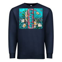 Navy turquoise leopard mama Premium Sweatshirt - AdoDesignShop